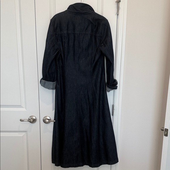 Madewell Dark Blue Denim Long Sleeve Dress - Picture 7 of 7
